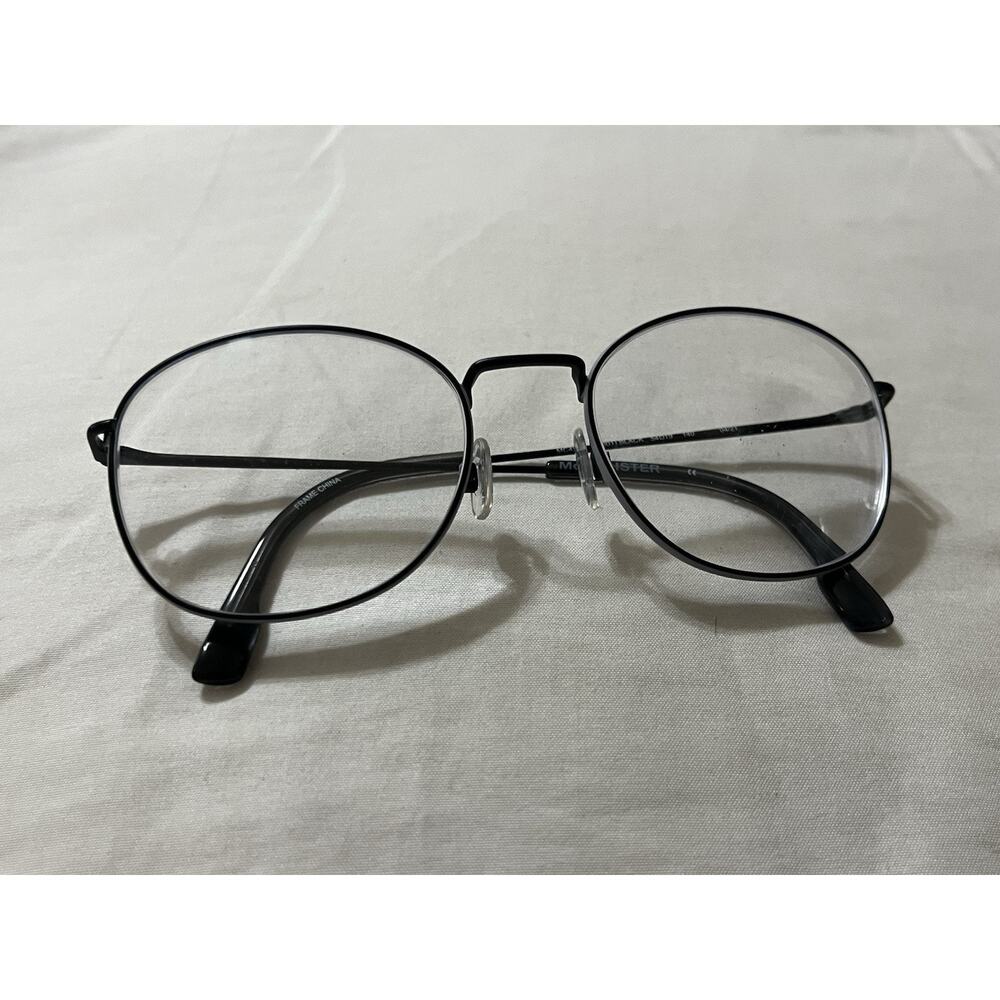 MCALLISTER‎ EYEGLASSES FRAMES Black With White Rim MC4500 54-19-140